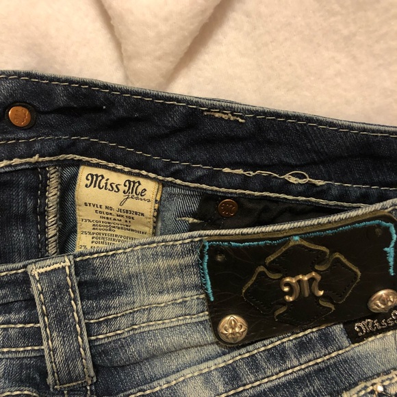 Miss Me Denim Skirt with Multi-Color Ruffles - Picture 6 of 7